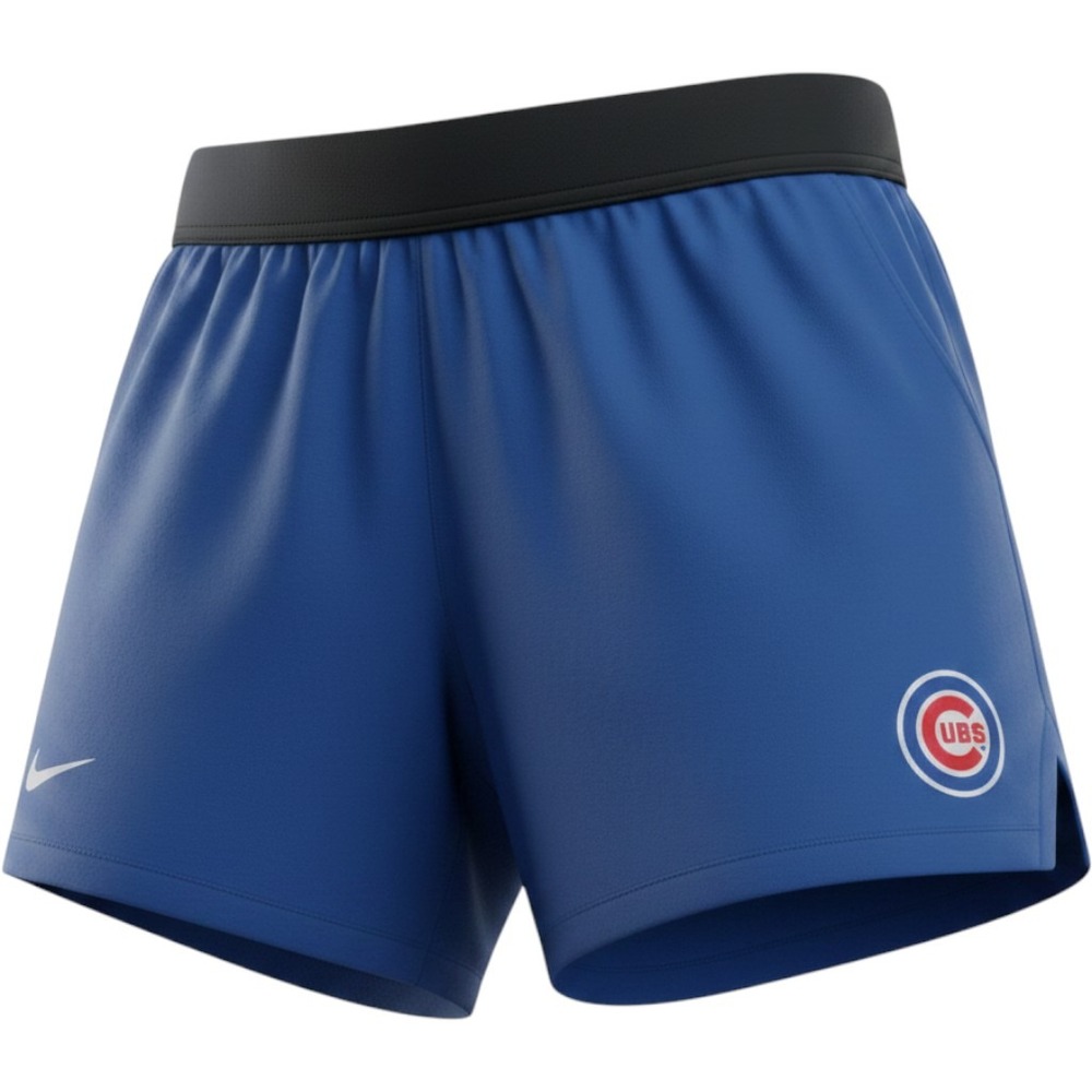 Nike Chicago Cubs Shorts Womens Large Blue New MLB Authentic Collection Dri-FIT
